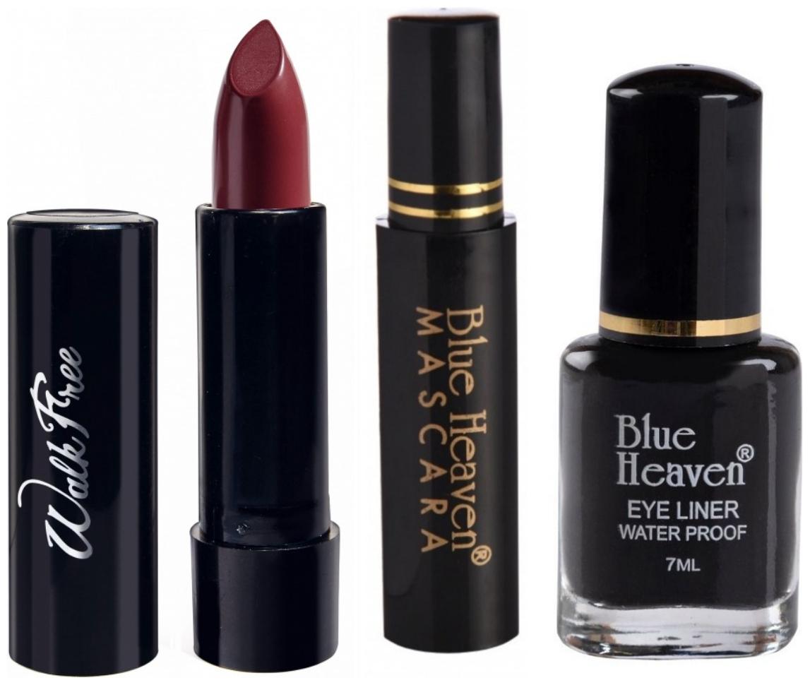 Blue Heaven Pack of Regular Eyeliner 7ml Regular Mascara 5ml and Walkfree Brown Lipstick 3 gm
Blue Heaven Pack of Regular Eyeliner 7ml Regular Mascara 5ml and Walkfree Brown Lipstick 3 gm
