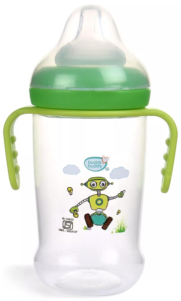 Buddsbuddy Premium Feeding Bottle with handle wide neck 8oz 250ml BB7053 green
Buddsbuddy Premium Feeding Bottle with handle wide neck 8oz 250ml BB7053 green