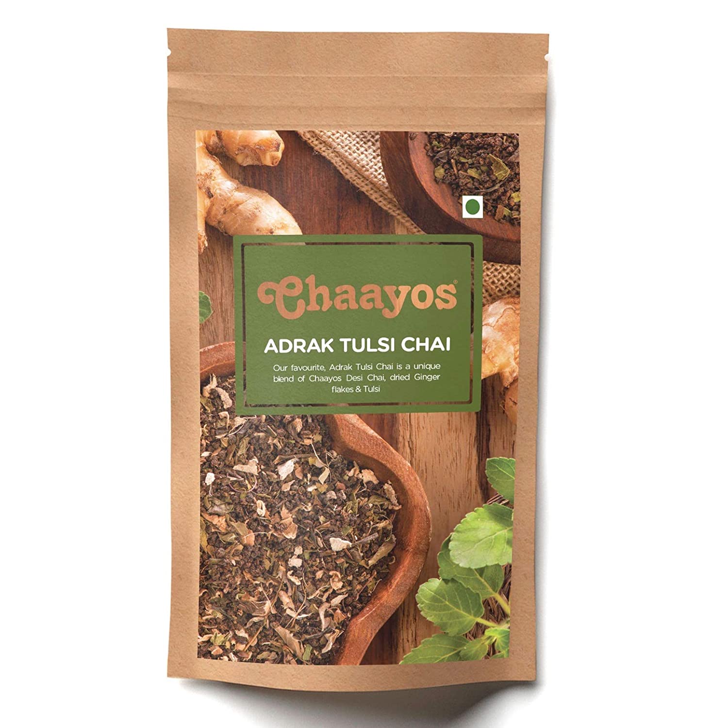 Chaayos Adrak Tulsi Tea - Immunity Boosting Chai Patti with Tulsi (Holy Basil) - 100g (Pack of 1)
Chaayos Adrak Tulsi Tea - Immunity Boosting Chai Patti with Tulsi (Holy Basil) - 100g (Pack of 1)