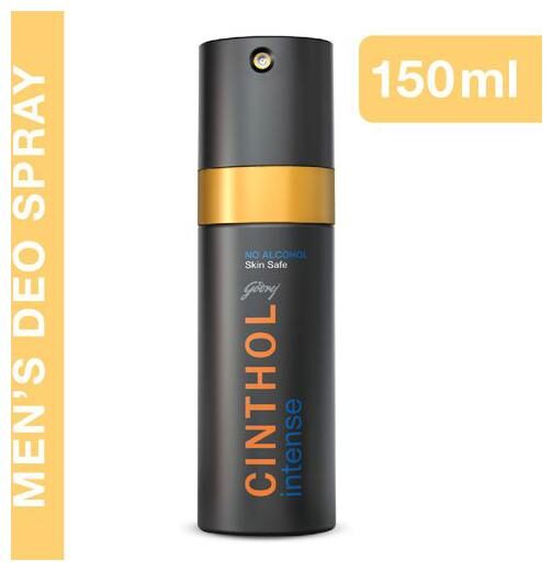 Cinthol Deodorant Spray Intense 150 ml
Cinthol Deodorant Spray Intense 150 ml