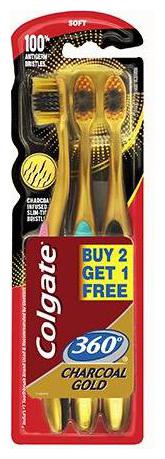 Colgate Toothbrush - 360 Degree Charcoal Gold Soft Bristles buy 2 get 1 free 3 pcs
Colgate Toothbrush - 360 Degree Charcoal Gold Soft Bristles buy 2 get 1 free 3 pcs
