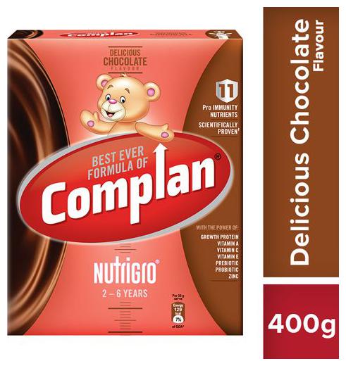 Complan Nutrigro Growth Drink for Toddlers - Delicious Chocolate Flavour 2-6 Years 400 g
Complan Nutrigro Growth Drink for Toddlers - Delicious Chocolate Flavour 2-6 Years 400 g