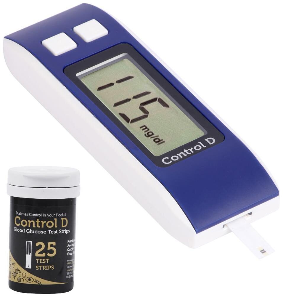 Control D Blue Glucometer With 25 Strips Pack Of 2 Sugar Machine Sugar Test Machine Glucose Gluco meter
Control D Blue Glucometer With 25 Strips Pack Of 2 Sugar Machine Sugar Test Machine Glucose Gluco meter