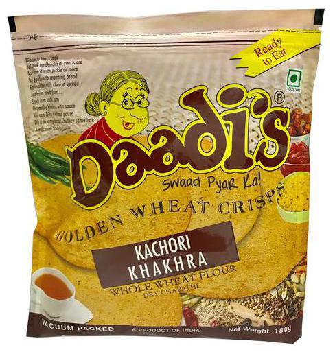 Daadis Kachori Khakhra 180 g 
Daadis Kachori Khakhra 180 g