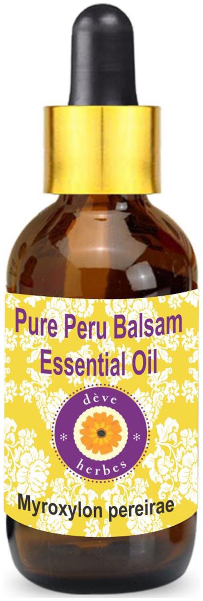 Deve Herbes Pure Peru Balsam Essential Oil (Myroxylon pereirae) with Glass Dropper 100 Natural Therapeutic Grade Steam Distilled 50ml
Deve Herbes Pure Peru Balsam Essential Oil (Myroxylon pereirae) with Glass Dropper 100 Natural Therapeutic Grade Steam Distilled 50ml