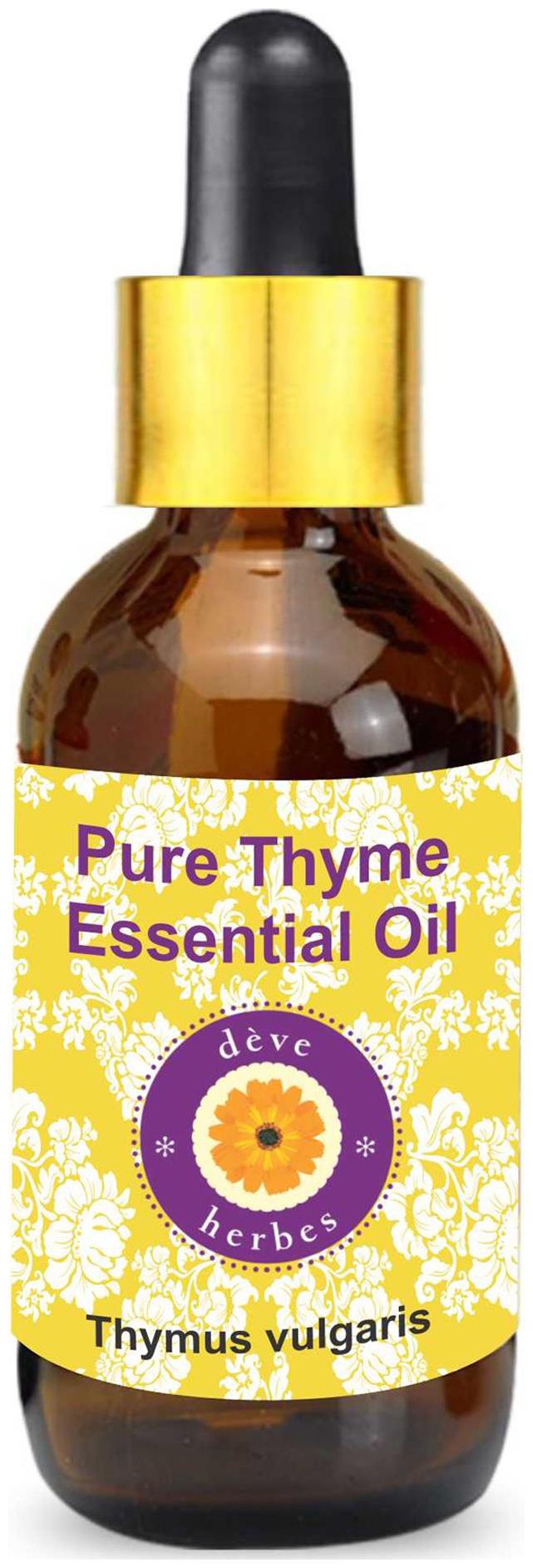Deve Herbes Pure Thyme Essential Oil (Thymus vulgaris) with Glass Dropper 100 Natural Therapeutic Grade Steam Distilled 15ml
Deve Herbes Pure Thyme Essential Oil (Thymus vulgaris) with Glass Dropper 100 Natural Therapeutic Grade Steam Distilled 15ml