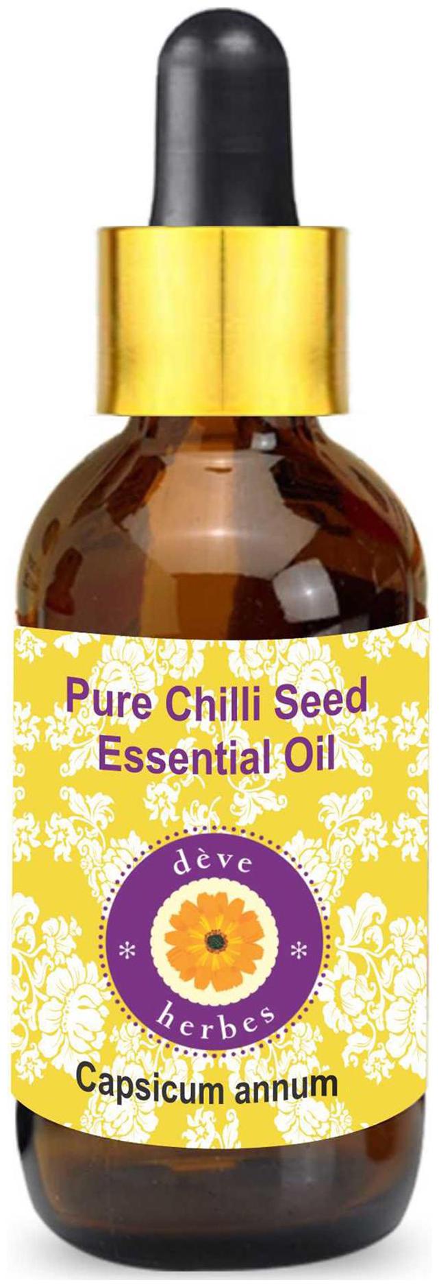 Deve Herbes Pure Chilli Seed Essential Oil (Capsicum annum) with Glass Dropper 100 Natural Therapeutic Grade Steam Distilled 100ml
Deve Herbes Pure Chilli Seed Essential Oil (Capsicum annum) with Glass Dropper 100 Natural Therapeutic Grade Steam Distilled 100ml