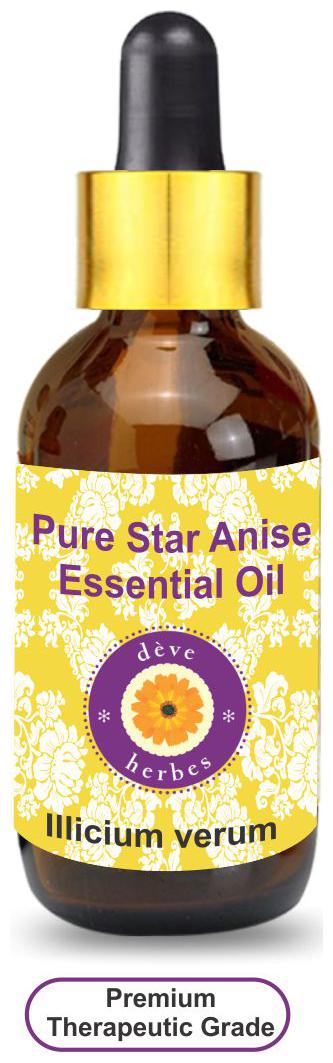 Deve Herbes Pure Star Anise Essential Oil (lllicium verum) with Glass Dropper 100 Natural Therapeutic Grade Steam Distilled 50ml
Deve Herbes Pure Star Anise Essential Oil (lllicium verum) with Glass Dropper 100 Natural Therapeutic Grade Steam Distilled 50ml