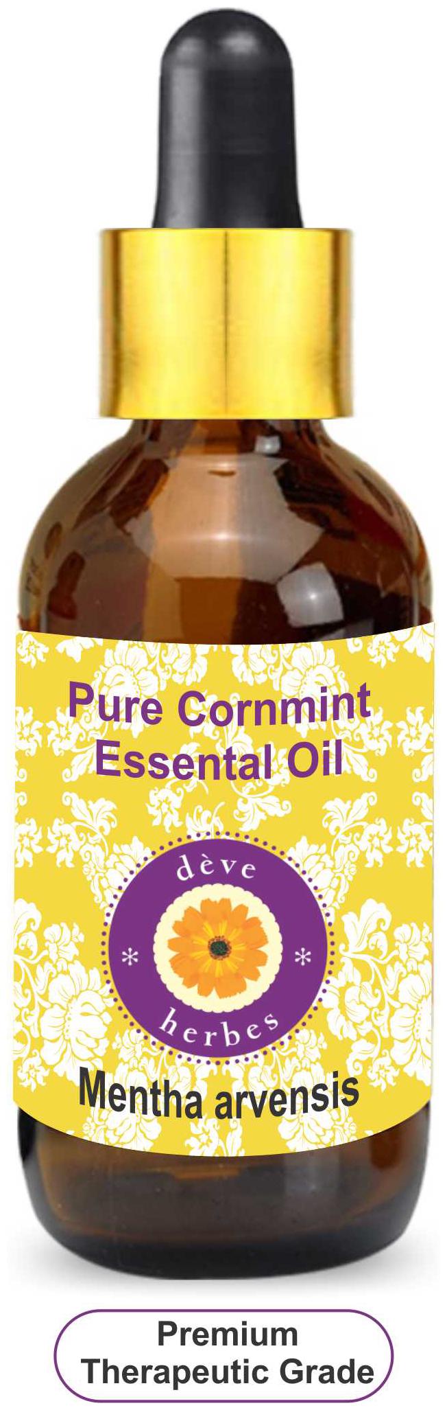 Deve Herbes Pure Cornmint Essential Oil (Mentha arvensis) with Glass Dropper 100 Natural Therapeutic Grade Steam Distilled 15ml
Deve Herbes Pure Cornmint Essential Oil (Mentha arvensis) with Glass Dropper 100 Natural Therapeutic Grade Steam Distilled 15ml