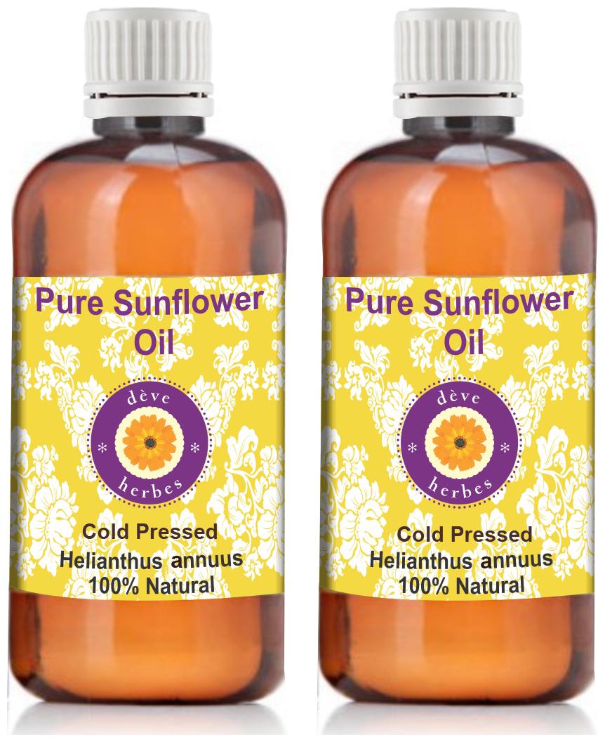 Deve Herbes Pure Sunflower Oil (Helianthus annuus) 100 Natural Therapeutic Grade Cold Pressed 100ml (Pack of 2)
Deve Herbes Pure Sunflower Oil (Helianthus annuus) 100 Natural Therapeutic Grade Cold Pressed 100ml (Pack of 2)