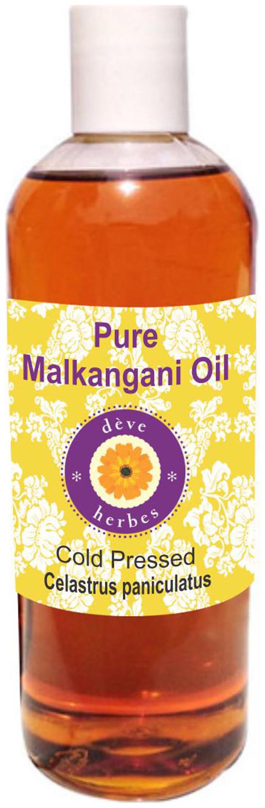 Deve Herbes Pure Malkangani (Malkangni Jyotishmati) Oil (Celastrus paniculatus) 100 Natural Therapeutic Grade Cold Pressed 200ml
Deve Herbes Pure Malkangani (Malkangni Jyotishmati) Oil (Celastrus paniculatus) 100 Natural Therapeutic Grade Cold Pressed 200ml