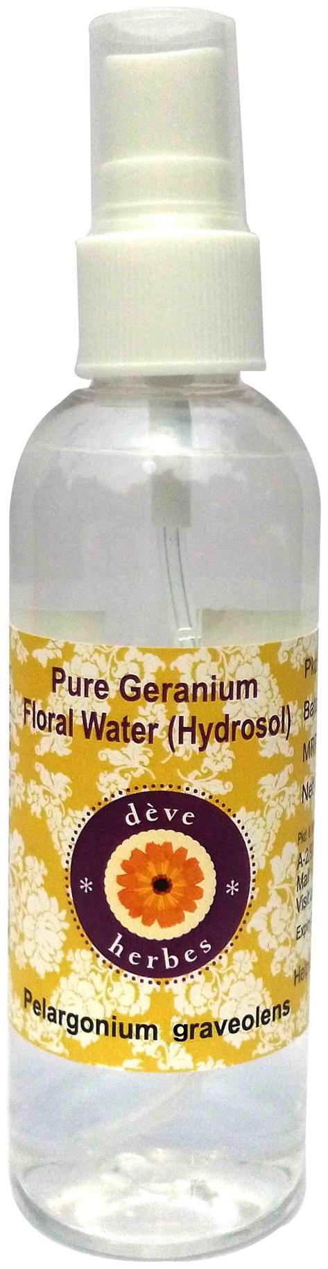 Deve Herbes Pure Geranium Floral Water (Hydrosol) (Pelargonium graveolens) 100 Natural Therapeutic Grade 100ml
Deve Herbes Pure Geranium Floral Water (Hydrosol) (Pelargonium graveolens) 100 Natural Therapeutic Grade 100ml