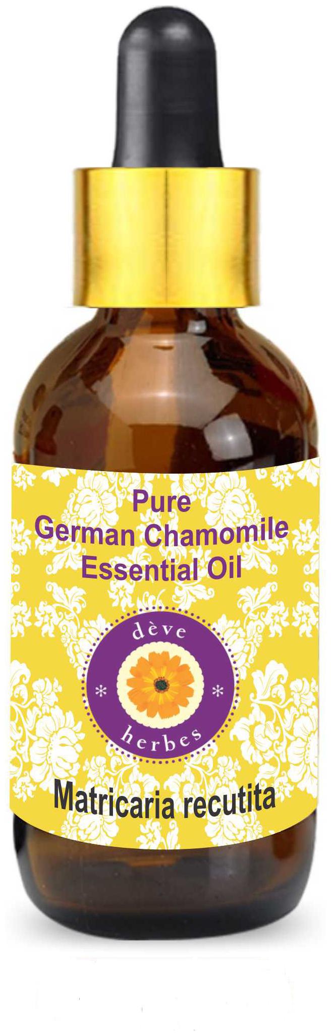 Deve Herbes Pure German Chamomile Essential Oil (Matricaria recutita) with Glass Dropper 100 Natural Therapeutic Grade Steam Distilled 50ml
Deve Herbes Pure German Chamomile Essential Oil (Matricaria recutita) with Glass Dropper 100 Natural Therapeutic Grade Steam Distilled 50ml