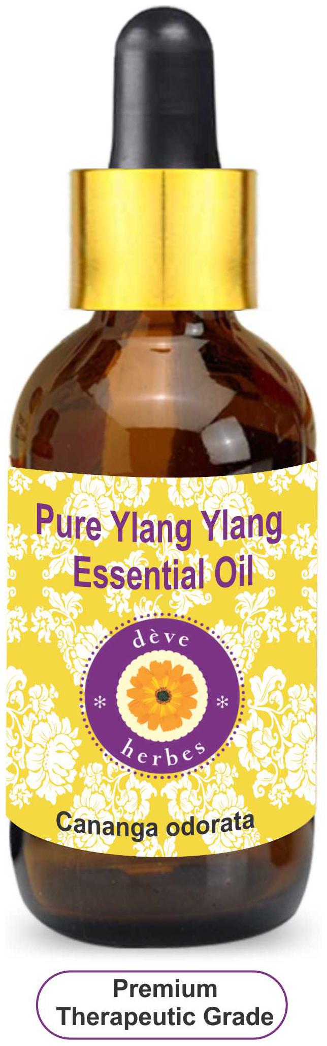 Deve Herbes Pure Ylang Ylang Essential Oil (Cananga odorata) with Glass Dropper 100 Natural Therapeutic Grade Steam Distilled 50ml
Deve Herbes Pure Ylang Ylang Essential Oil (Cananga odorata) with Glass Dropper 100 Natural Therapeutic Grade Steam Distilled 50ml