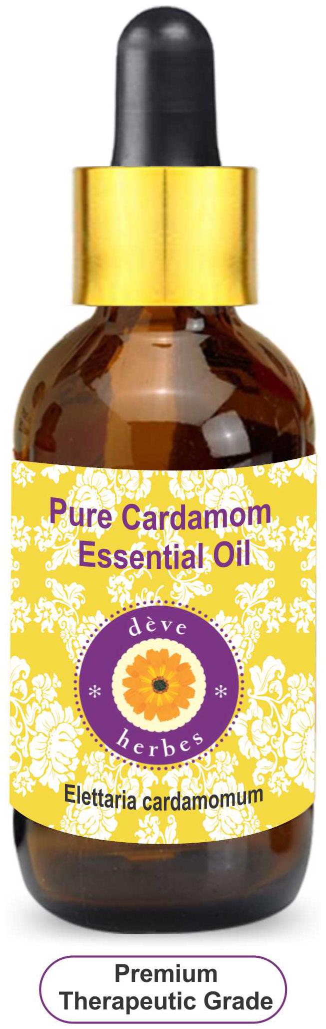 Deve Herbes Pure Cardamom Essential Oil (Elettaria cardamomum) with Glass Dropper 100 Natural Therapeutic Grade Steam Distilled 15ml
Deve Herbes Pure Cardamom Essential Oil (Elettaria cardamomum) with Glass Dropper 100 Natural Therapeutic Grade Steam Distilled 15ml