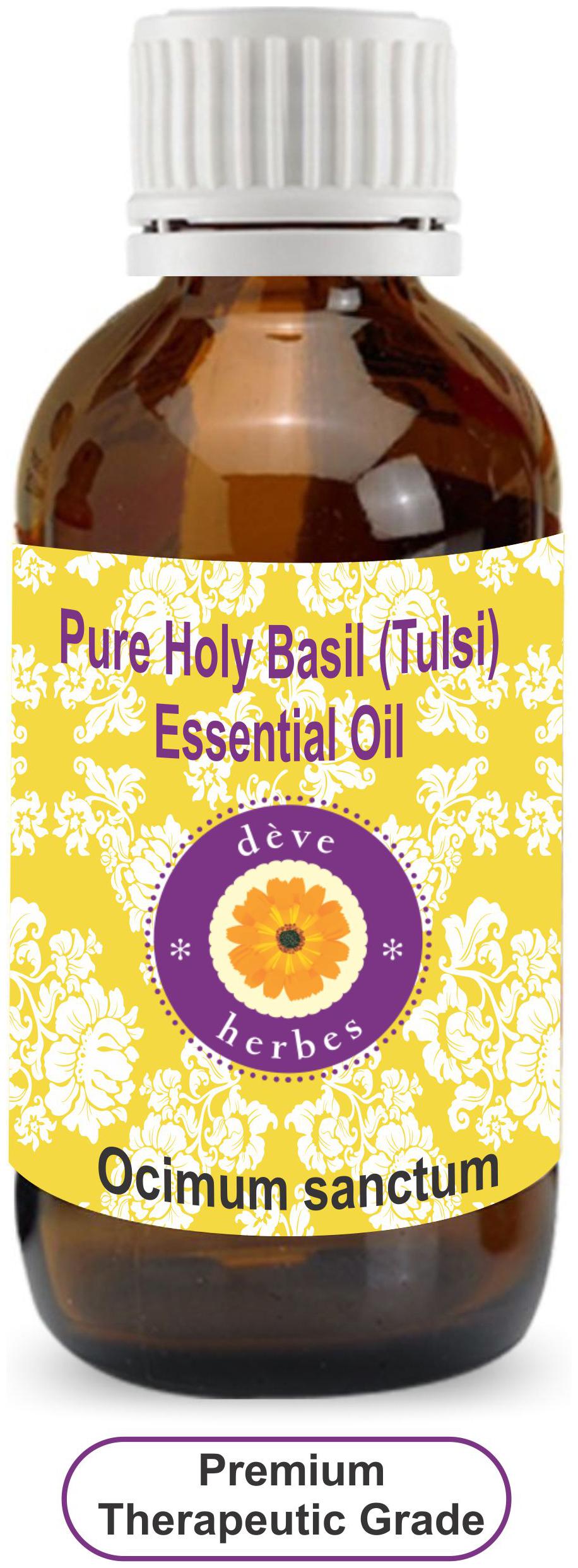 Deve Herbes Pure Holy Basil (Tulsi) EssentialOil (Ocimum sanctum) 100 Natural Therapeutic Grade Steam Distilled 30ml
Deve Herbes Pure Holy Basil (Tulsi) EssentialOil (Ocimum sanctum) 100 Natural Therapeutic Grade Steam Distilled 30ml