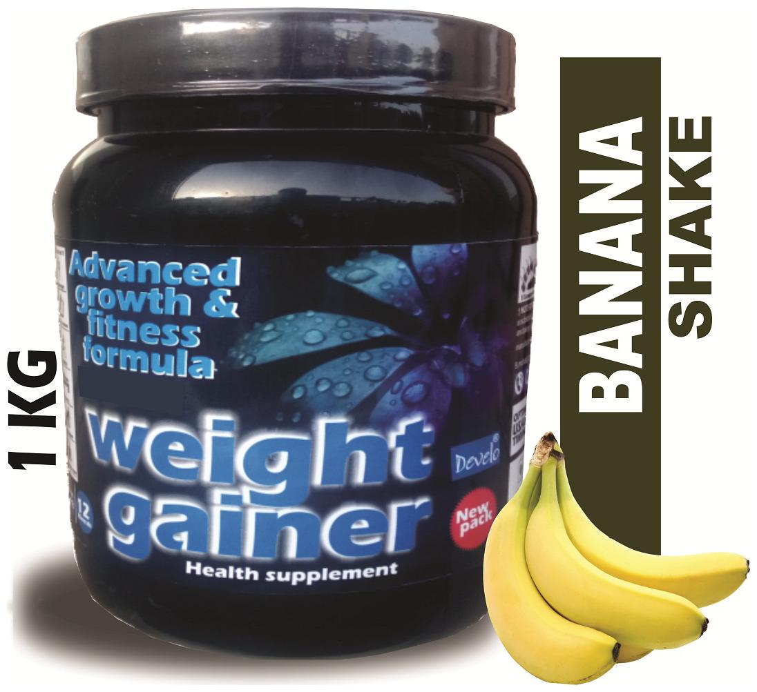 Develo Weight Mass Gainer Whey Soy Protein Supplement Powder For Gym With Rapid Carbs Banana Shake 1 kg
Develo Weight Mass Gainer Whey Soy Protein Supplement Powder For Gym With Rapid Carbs Banana Shake 1 kg