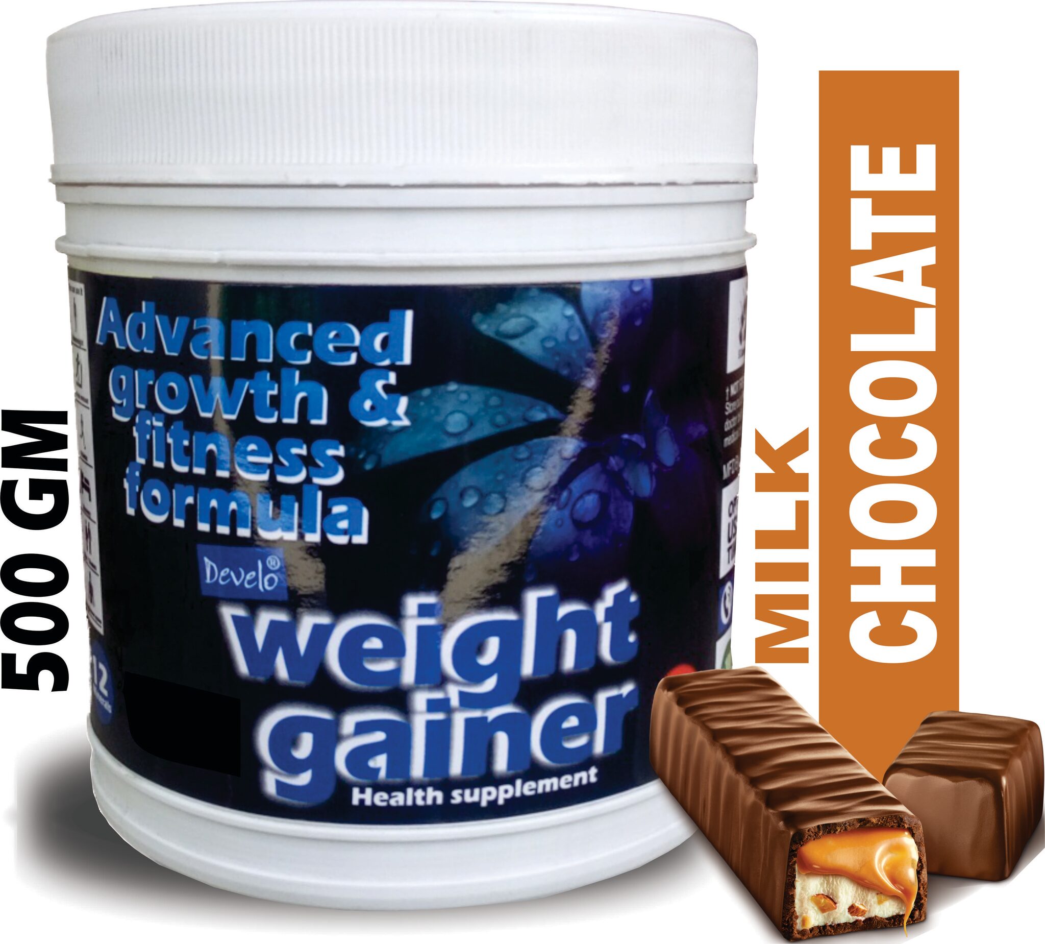 Develo Weight Mass Gainer Whey Soy Protein Supplement Powder For Gym With Rapid Carbs Milk Chocolate 500g
Develo Weight Mass Gainer Whey Soy Protein Supplement Powder For Gym With Rapid Carbs Milk Chocolate 500g