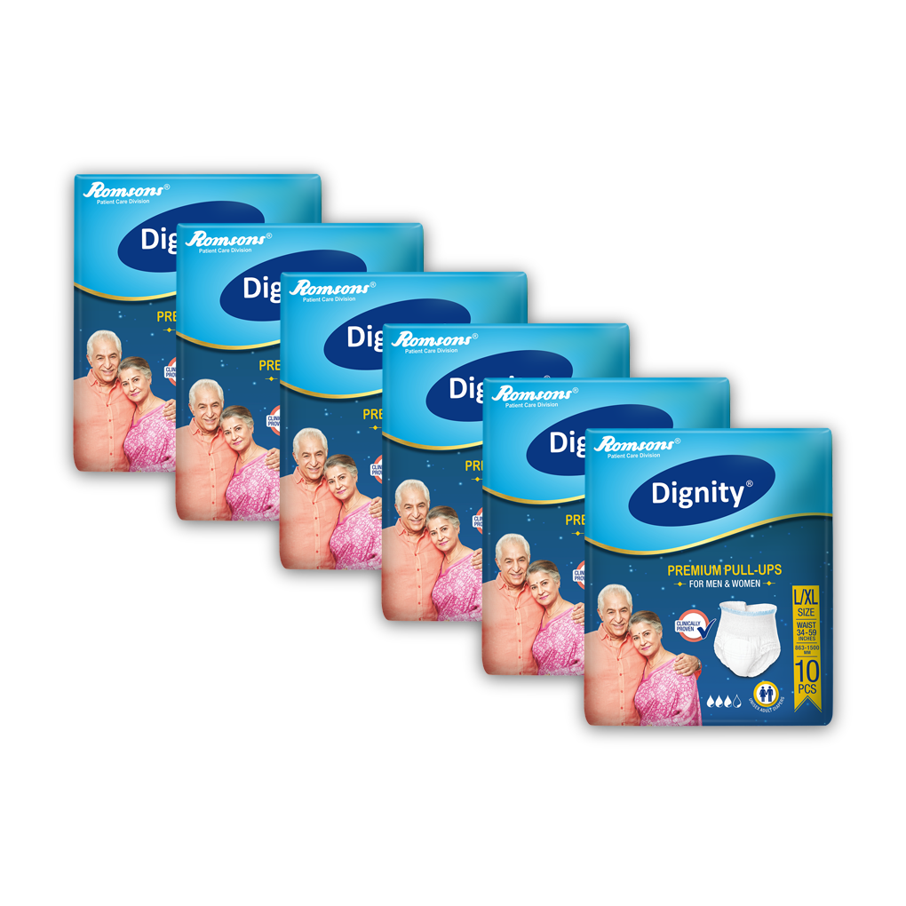 Dignity Adult Pullup Diaper Large Extra Large 10 pcs Pack of 6 
Dignity Adult Pullup Diaper Large Extra Large 10 pcs Pack of 6