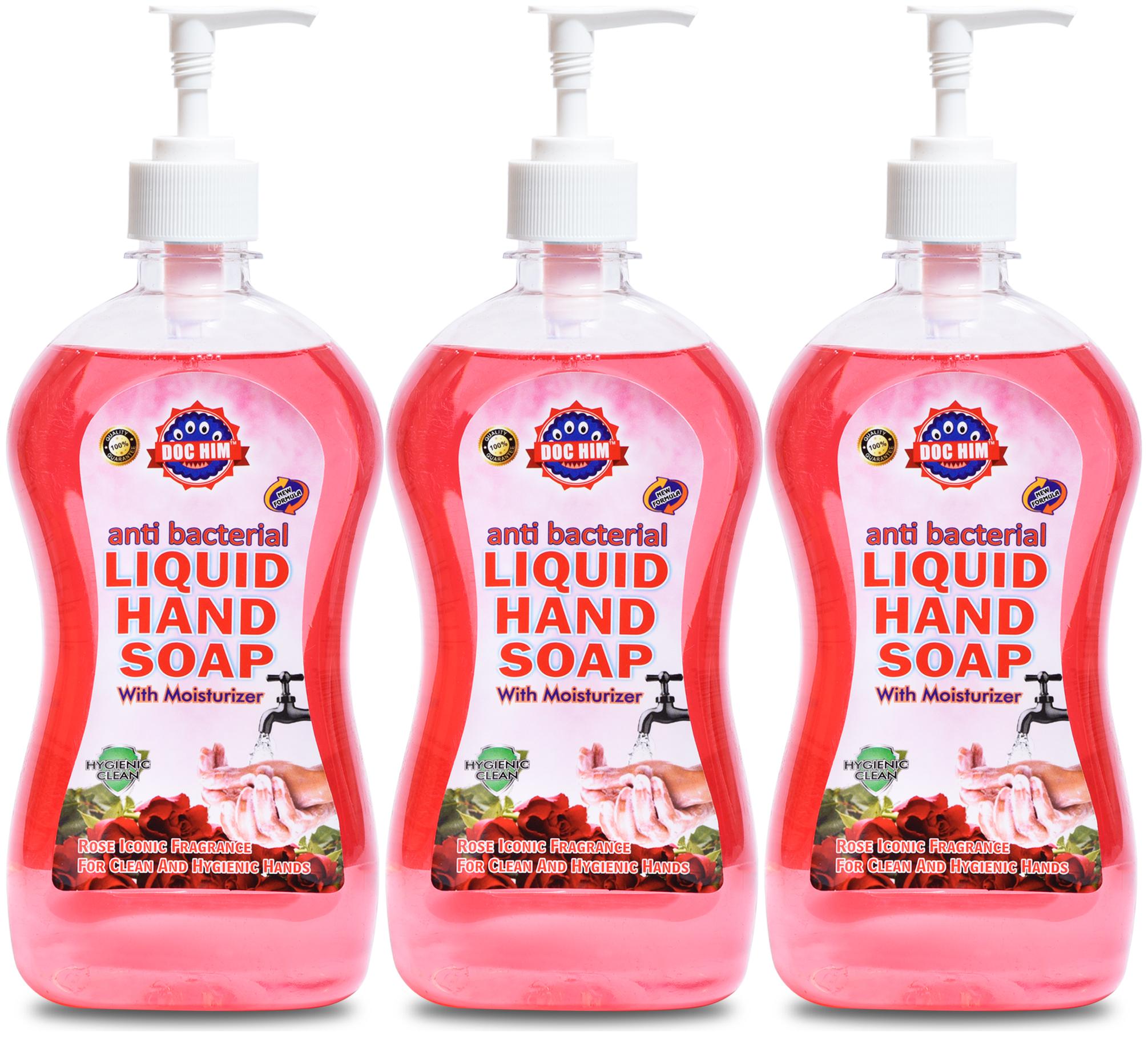 Doc Him Anti Bacterial Liquid Hand Soap With Moisturizer Rose Iconic Fragrance Combo 500 ml X 3
Doc Him Anti Bacterial Liquid Hand Soap With Moisturizer Rose Iconic Fragrance Combo 500 ml X 3