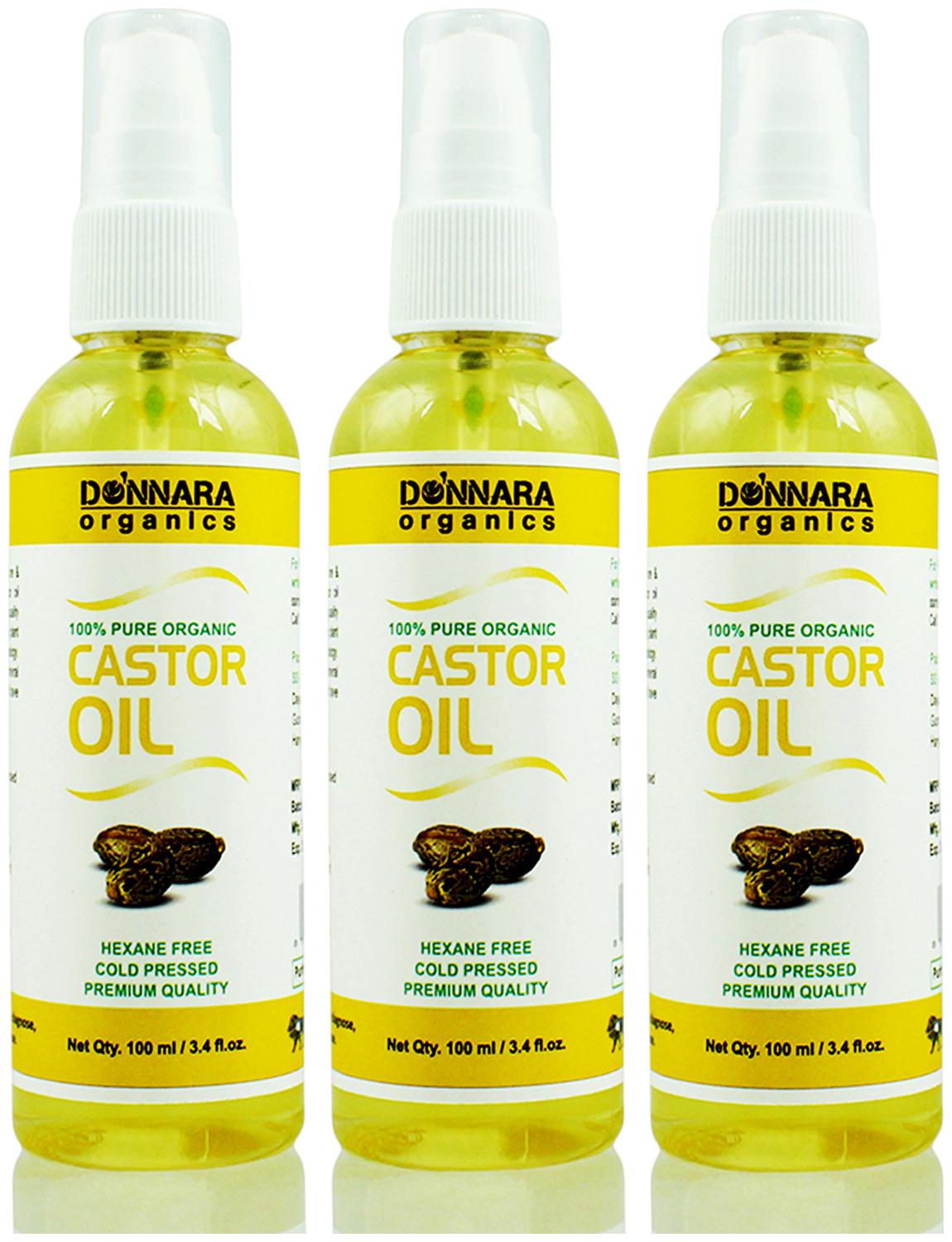 Donnara Organics Premium Castor oil- 100 Pure Natural Combo pack of 3 bottles of 100 ml
Donnara Organics Premium Castor oil- 100 Pure Natural Combo pack of 3 bottles of 100 ml