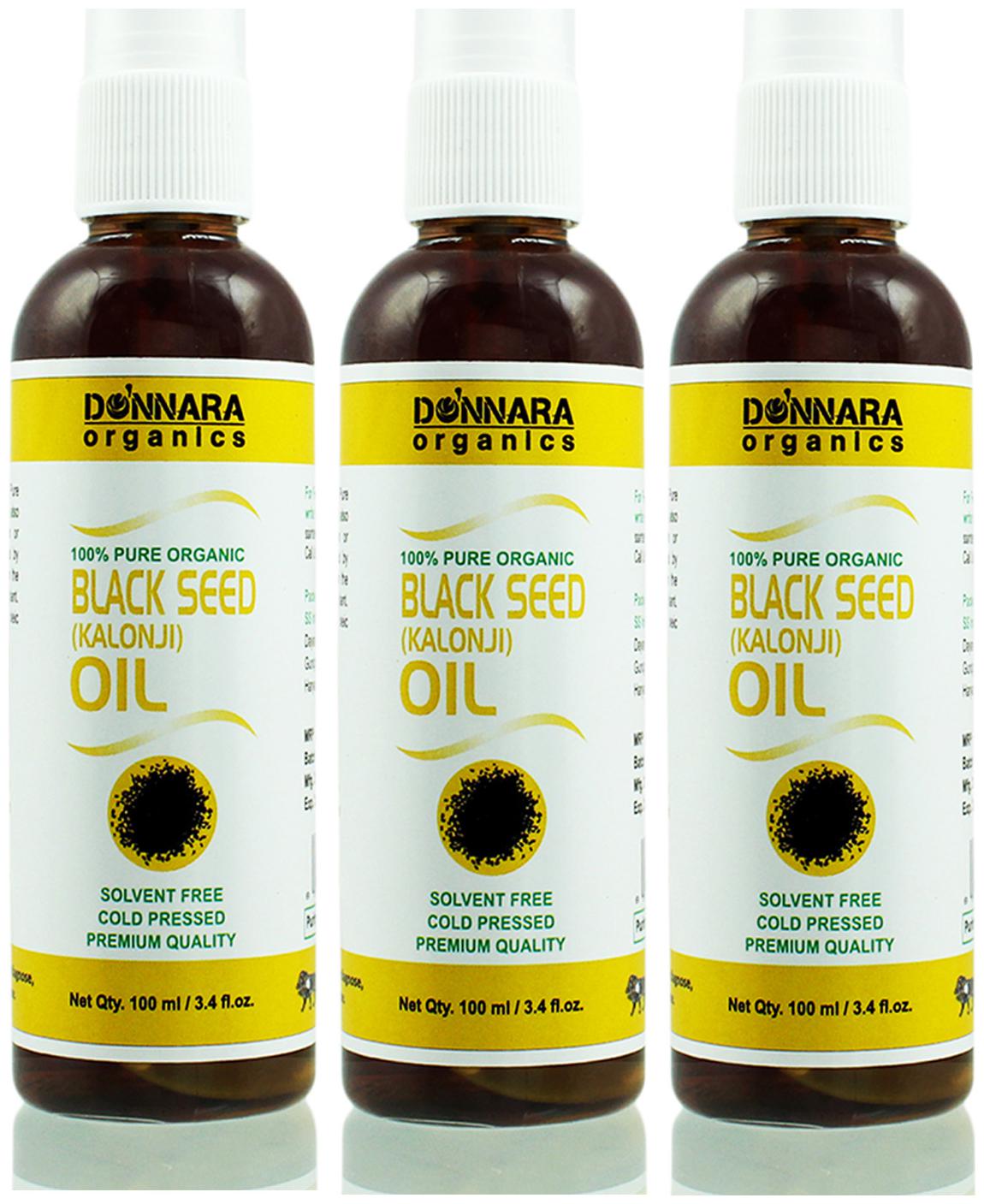 Donnara Organics Premium Black Seed(Kalonji) oil- 100 Pure Natural Combo pack of 3 bottles of 100 ml
Donnara Organics Premium Black Seed(Kalonji) oil- 100 Pure Natural Combo pack of 3 bottles of 100 ml
