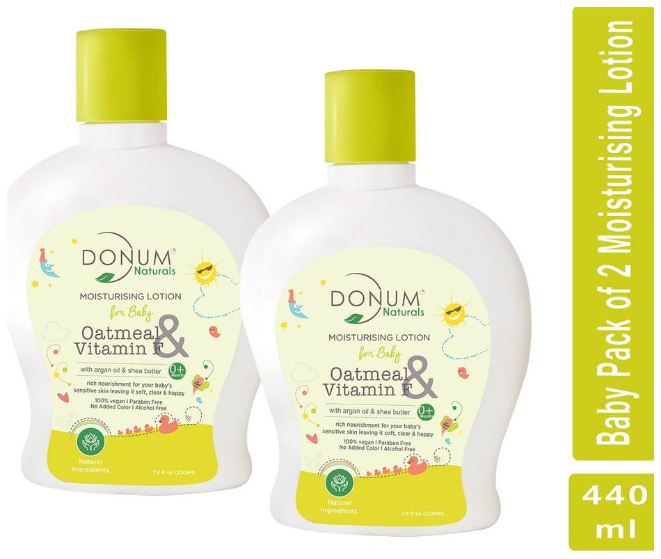 Donum Naturals Baby Oatmeal Vitamin F Moisturising Lotion Pack of 2 - 220 ml 
Donum Naturals Baby Oatmeal Vitamin F Moisturising Lotion Pack of 2 - 220 ml
