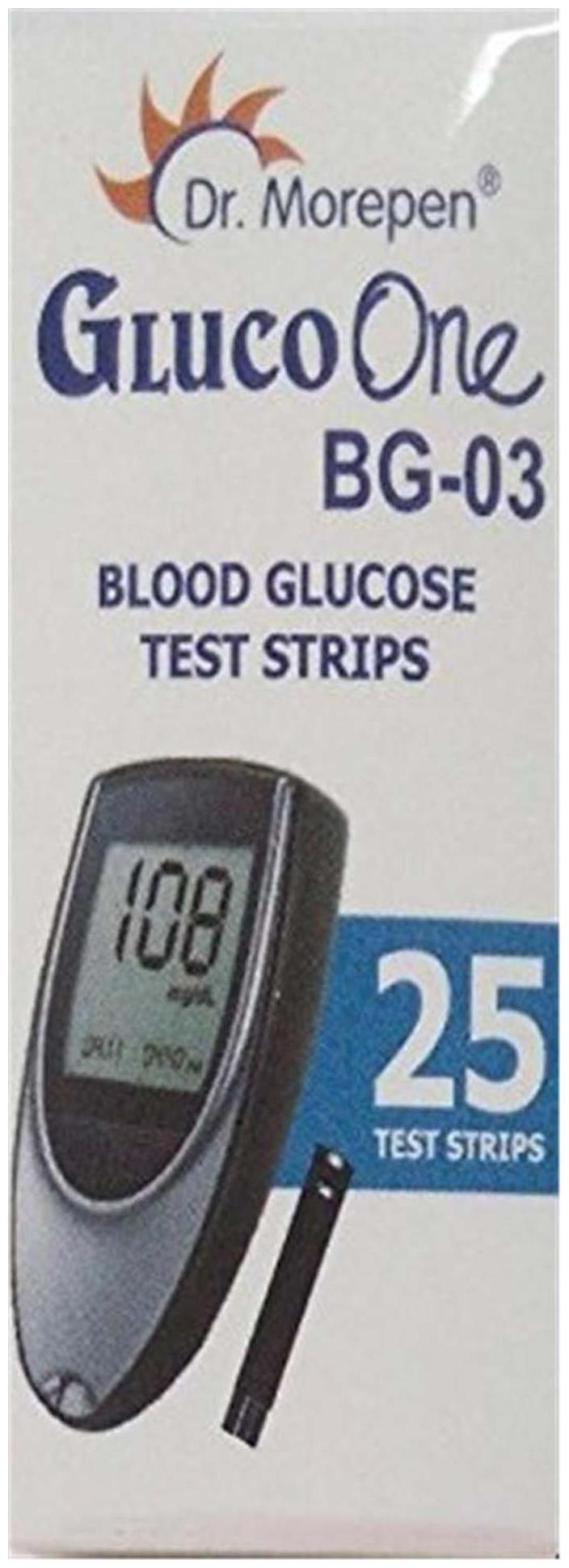 Dr Morepen Gluco-One Bg-03 Blood Glucose 25 Test Strips Only Glucometer Test strips Sugar Test Strips
Dr Morepen Gluco-One Bg-03 Blood Glucose 25 Test Strips Only Glucometer Test strips Sugar Test Strips
