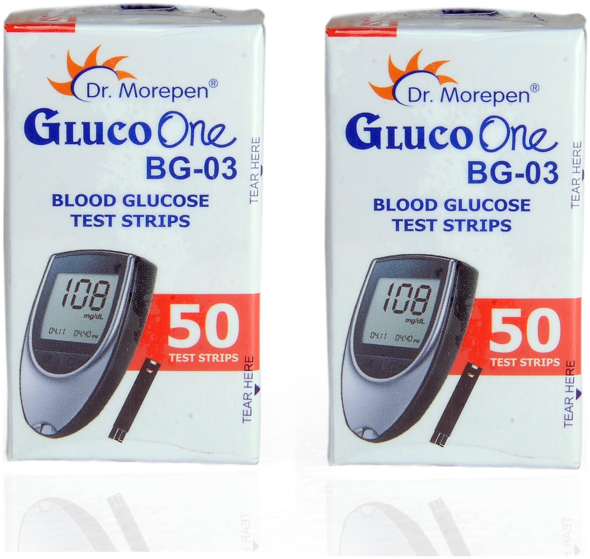 Dr Morepen Gluco-One Bg-03 Blood Glucose 50 Test Strips Only Glucometer Test strips (Pack of 2) Sugar Test Strips
Dr Morepen Gluco-One Bg-03 Blood Glucose 50 Test Strips Only Glucometer Test strips (Pack of 2) Sugar Test Strips