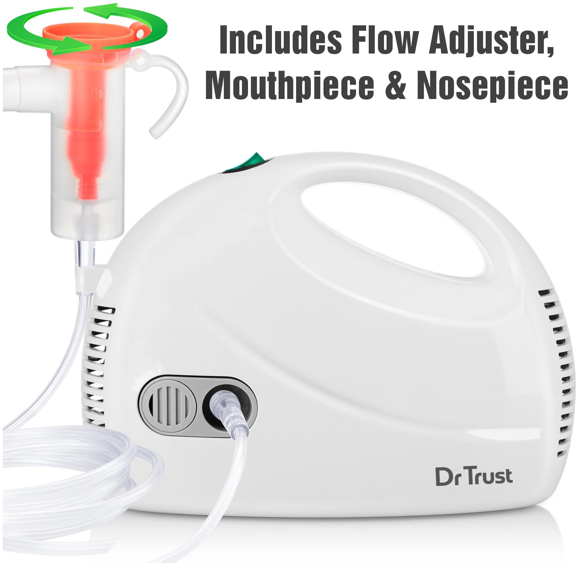 Dr Trust USA Model 407 Respiratory Steam Nebuliser Machine With Complete Kit For Baby Adults kids Asthma Inhaler Patients Nebulizer (White)
Dr Trust USA Model 407 Respiratory Steam Nebuliser Machine With Complete Kit For Baby Adults kids Asthma Inhaler Patients Nebulizer (White)