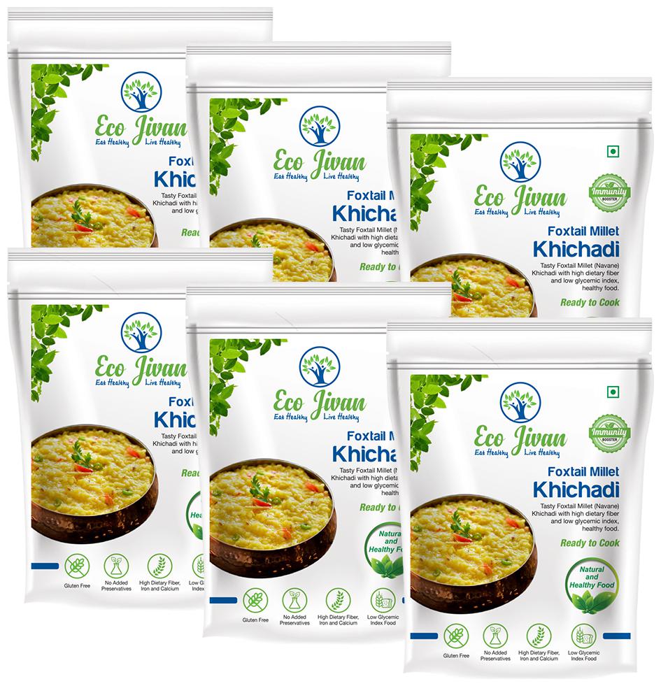 Eco Jivan Instant Foxtail Millet Khichadi Combo Pack ( Pack Of 6 200 g Each) 1200 g
Eco Jivan Instant Foxtail Millet Khichadi Combo Pack ( Pack Of 6 200 g Each) 1200 g