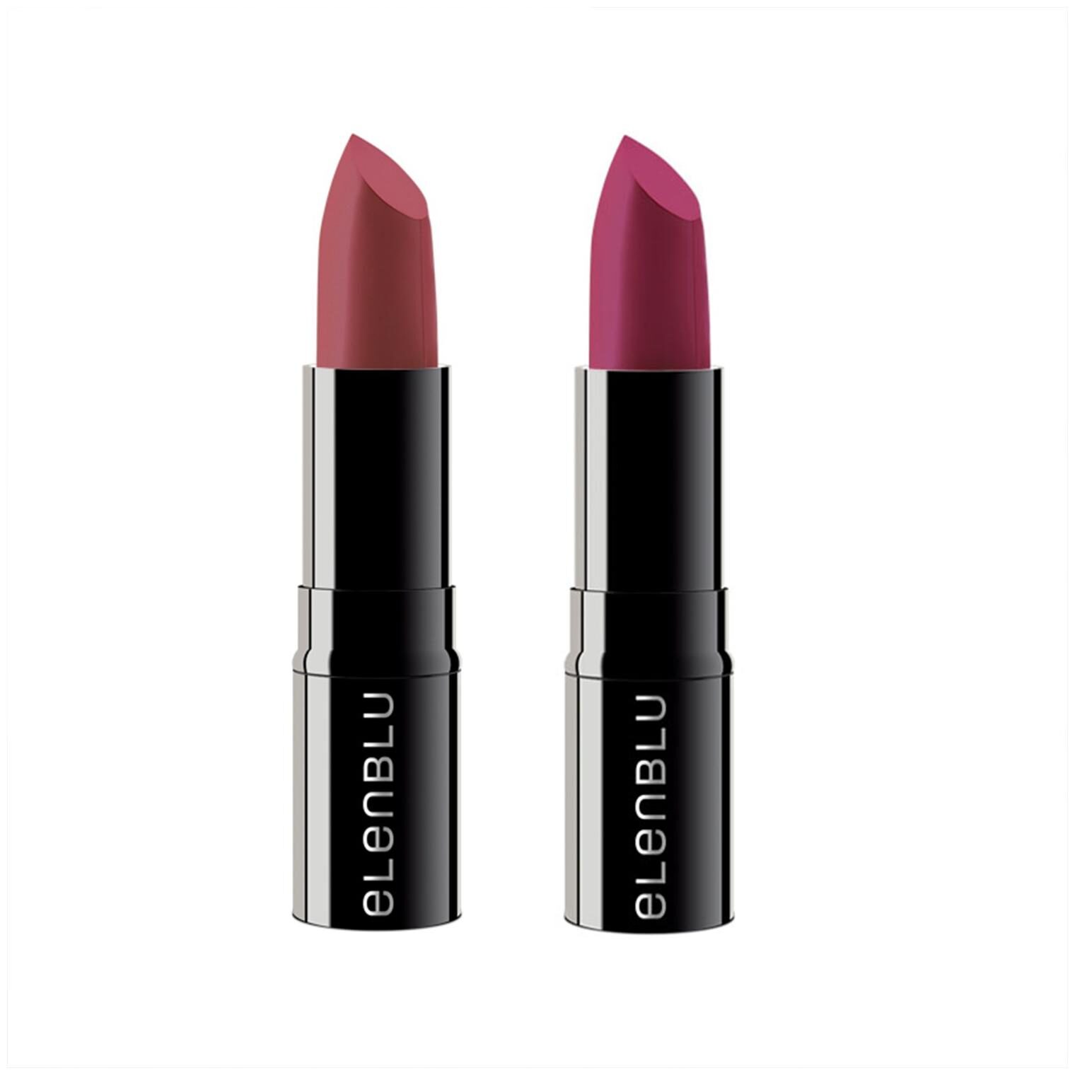 Elenblu Luxe Matte Lipstick For Women Velvet Nude (EL04) and Rose Mauve (Dark Pink - EL09) For Soft Creamy Texture Long Lasting Waterproof No Harmful Chemicals 4g Each( Set of 2)
Elenblu Luxe Matte Lipstick For Women Velvet Nude (EL04) and Rose Mauve (Dark Pink - EL09) For Soft Creamy Texture Long Lasting Waterproof No Harmful Chemicals 4g Each( Set of 2)