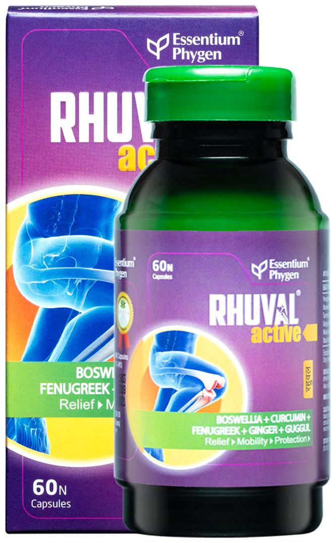 Essentium Phygen Rhuval Active Pain Relief Formula for Joints Stiffness Back Legs Arms and Knee 60 Capsules
Essentium Phygen Rhuval Active Pain Relief Formula for Joints Stiffness Back Legs Arms and Knee 60 Capsules