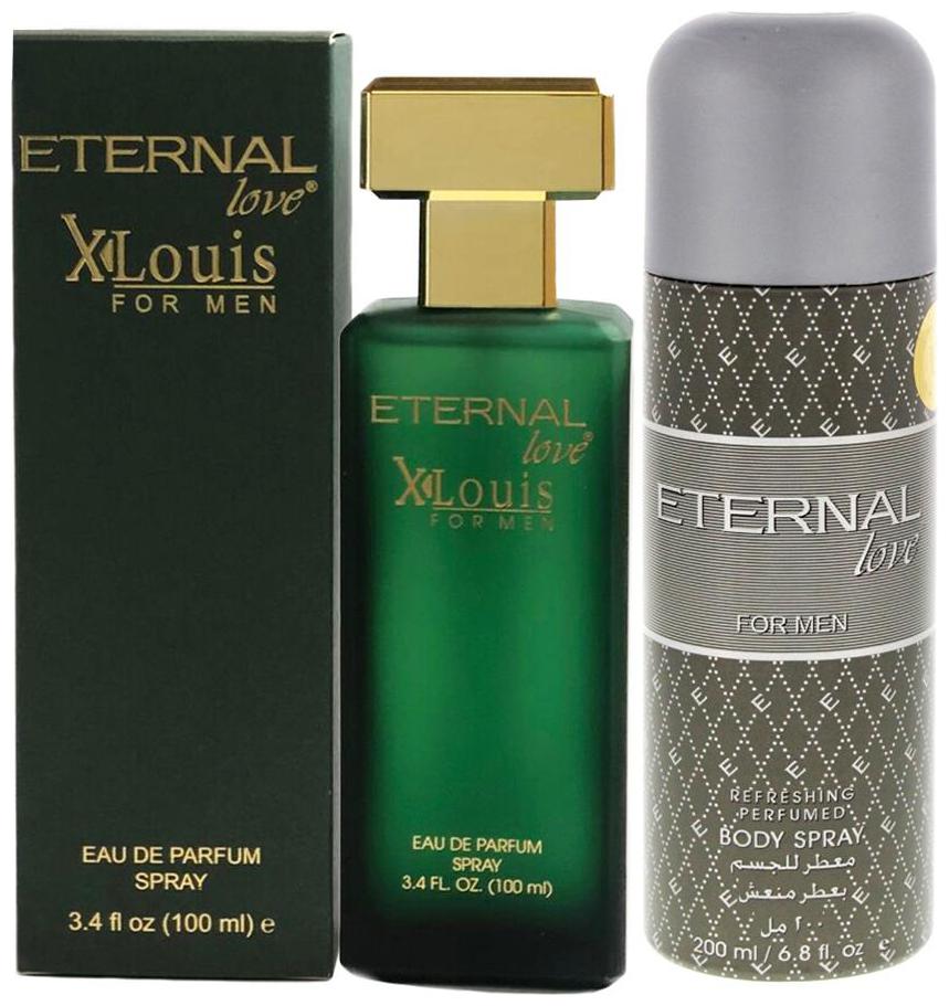 Eternal Love Eau De Parfum Xlouis Men 100ml Love Body Spray Men 200ml (Pack of 2)
Eternal Love Eau De Parfum Xlouis Men 100ml Love Body Spray Men 200ml (Pack of 2)