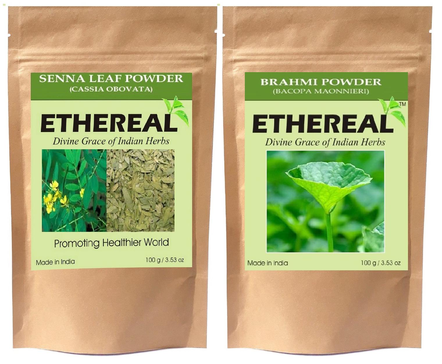 Ethereal Cassia Obovata(Senna Leaf Powder) 100 g and Brahmi Powder 100 g (Pack of 2 )
Ethereal Cassia Obovata(Senna Leaf Powder) 100 g and Brahmi Powder 100 g (Pack of 2 )
