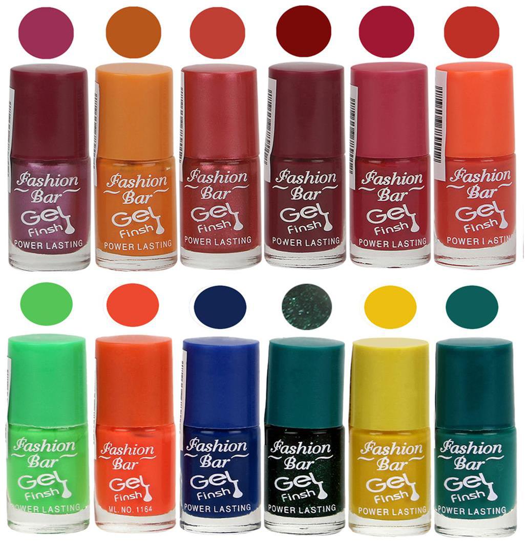 Fashion Bar Nail polish (Shiny Purple Peaches Orange Red Maroon Deep Pink Orange Light Green Neon Orange Blue Glitter Green Yellow Green)
Fashion Bar Nail polish (Shiny Purple Peaches Orange Red Maroon Deep Pink Orange Light Green Neon Orange Blue Glitter Green Yellow Green)