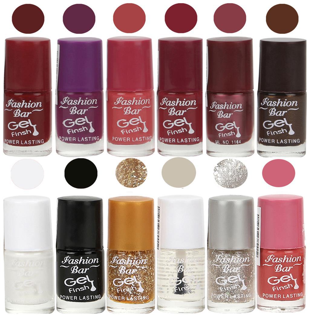Fashion Bar Nail polish (Maroon Purple Pink Mauve Shimmer Light Purple Dark Brown White black Glitter Golden Transperent Glitter Silver Pink )
Fashion Bar Nail polish (Maroon Purple Pink Mauve Shimmer Light Purple Dark Brown White black Glitter Golden Transperent Glitter Silver Pink )