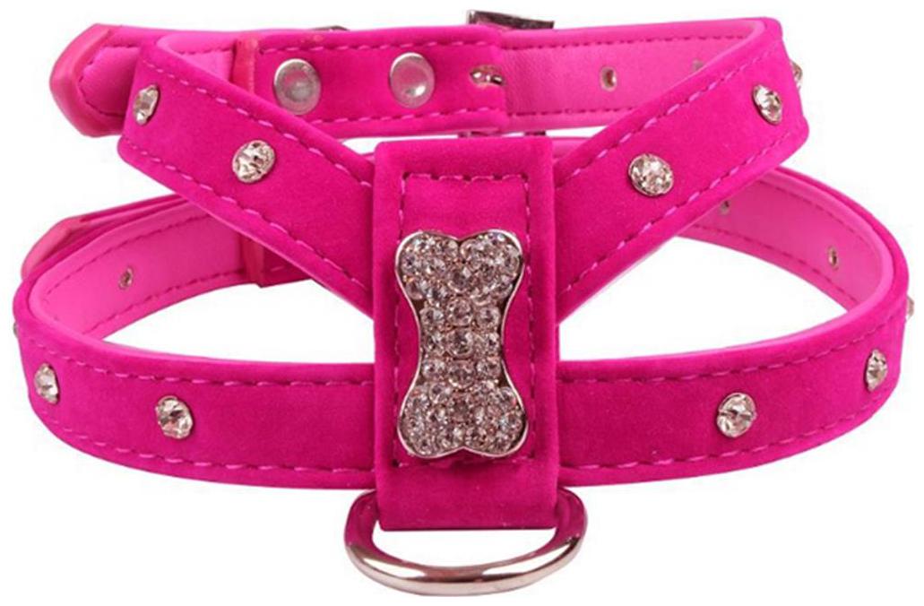 Futaba Bling Rhinestone Leather Puppy Collar Harness For Chihuahua Teacup -Pink - Medium
Futaba Bling Rhinestone Leather Puppy Collar Harness For Chihuahua Teacup -Pink - Medium