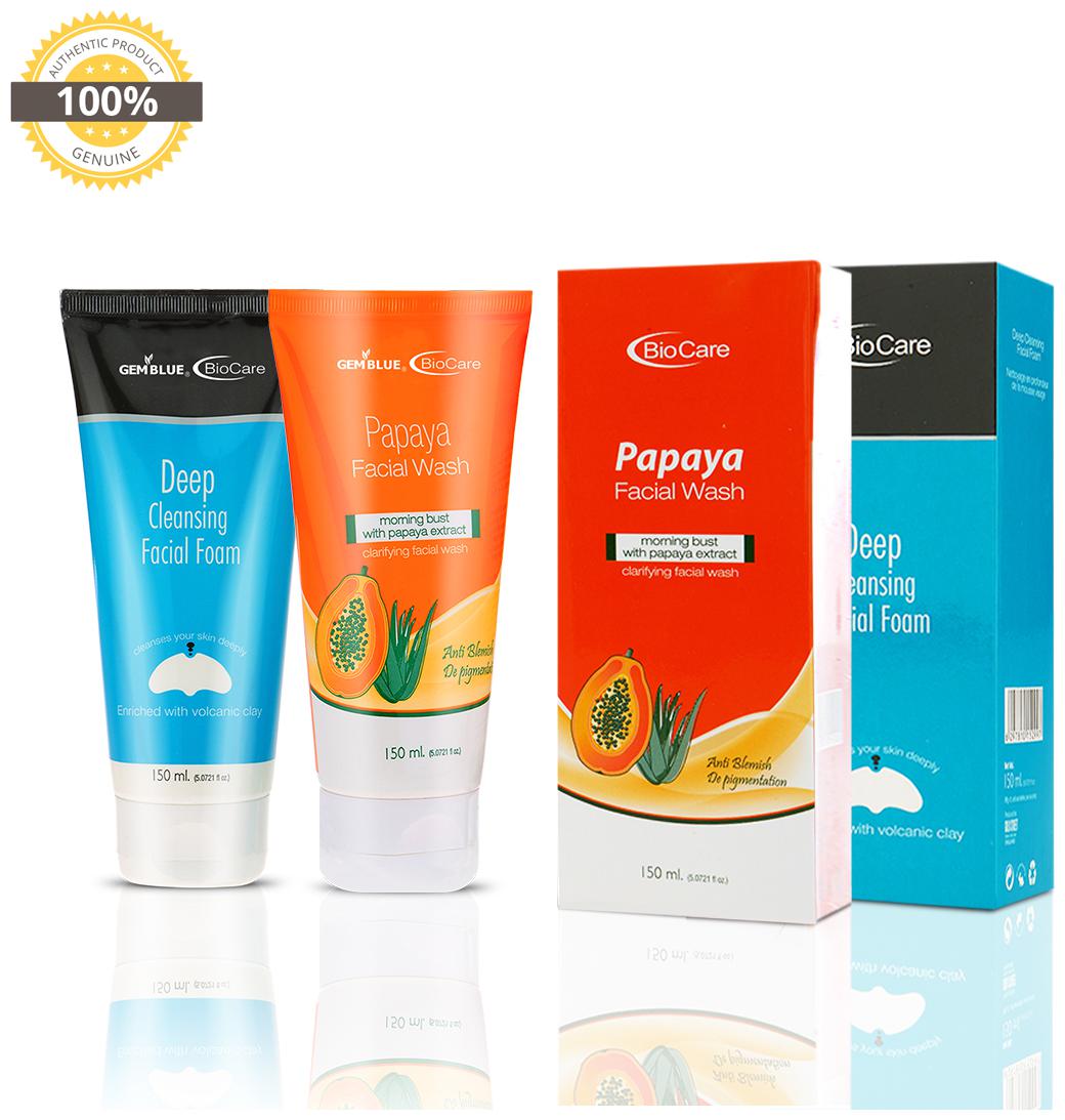 Gemblue Biocare Deep Cleansing Facial Wash 150ml Gemblue Biocare Papaya Facial Wash 150ml Pack Of 2
Gemblue Biocare Deep Cleansing Facial Wash 150ml Gemblue Biocare Papaya Facial Wash 150ml Pack Of 2