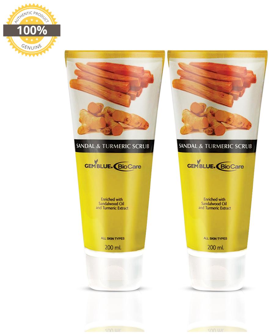 Gemblue Biocare Sandal Turmeric Scrub 200 ml Sandal Turmeric Scrub 200 ml (Pack of 2)
Gemblue Biocare Sandal Turmeric Scrub 200 ml Sandal Turmeric Scrub 200 ml (Pack of 2)