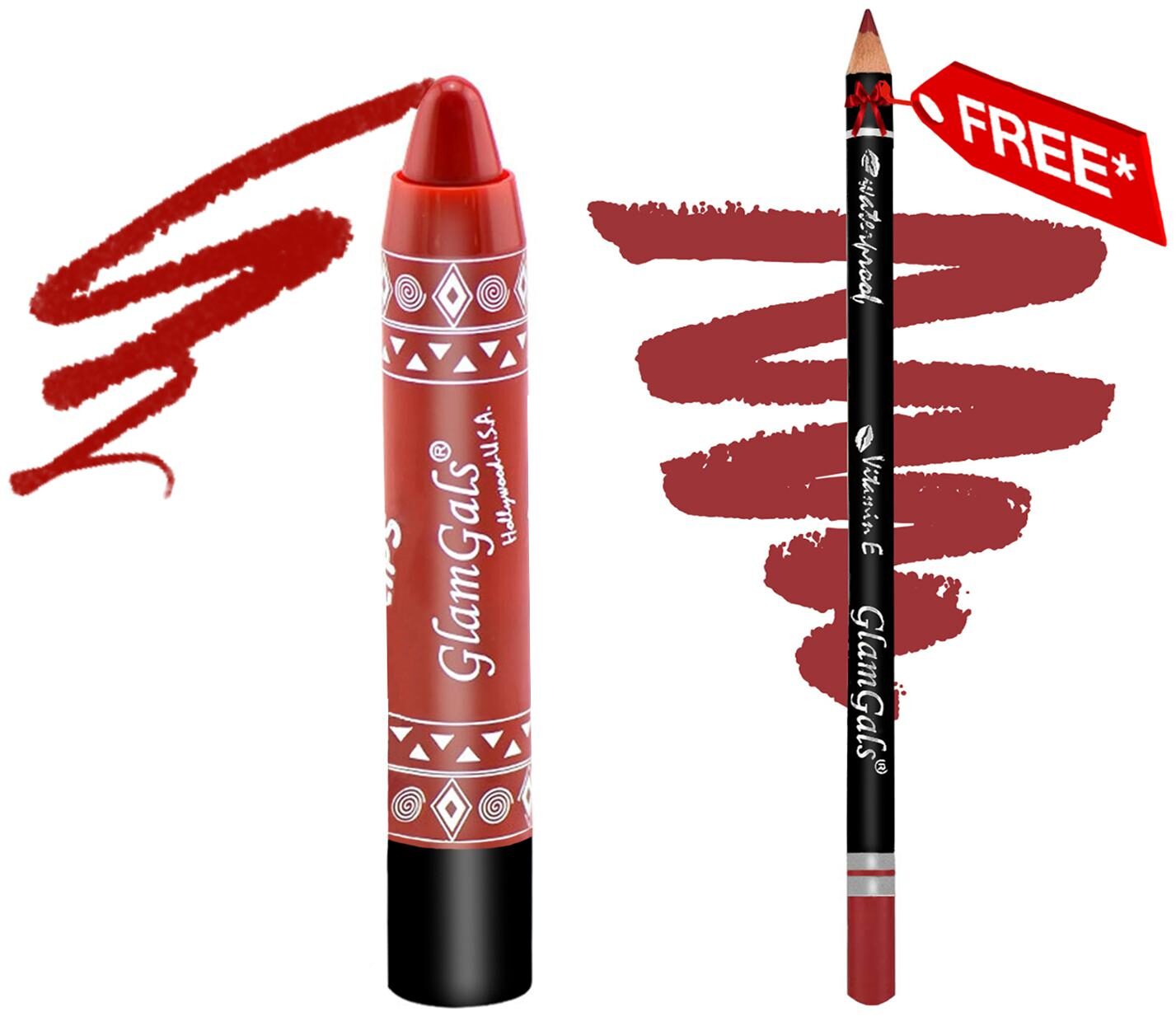 GlamGals 24 7 Lip Color Long Lasting Moisturising Kissproof Lipstick pencil 3 7 g Get Lip Liner Pencil Free
GlamGals 24 7 Lip Color Long Lasting Moisturising Kissproof Lipstick pencil 3 7 g Get Lip Liner Pencil Free