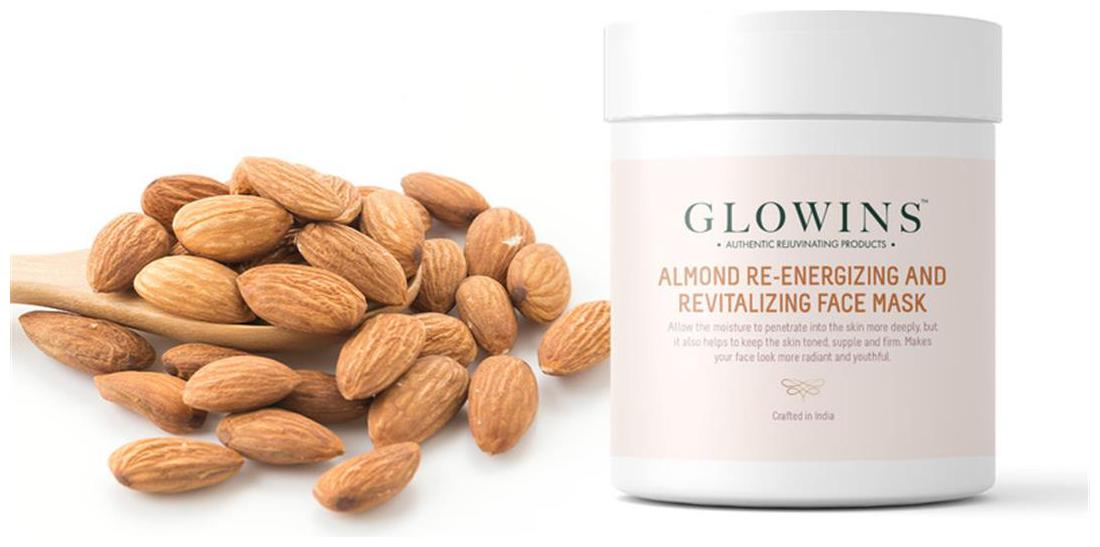 Glowins Almond Re-Energizing and Revitalizing Face Mask with Vitamin C E Kaolin Light for Skin Illumination Hydrates Nourishes Soothes Calm Heals Whitens the Skin-100g
Glowins Almond Re-Energizing and Revitalizing Face Mask with Vitamin C E Kaolin Light for Skin Illumination Hydrates Nourishes Soothes Calm Heals Whitens the Skin-100g
