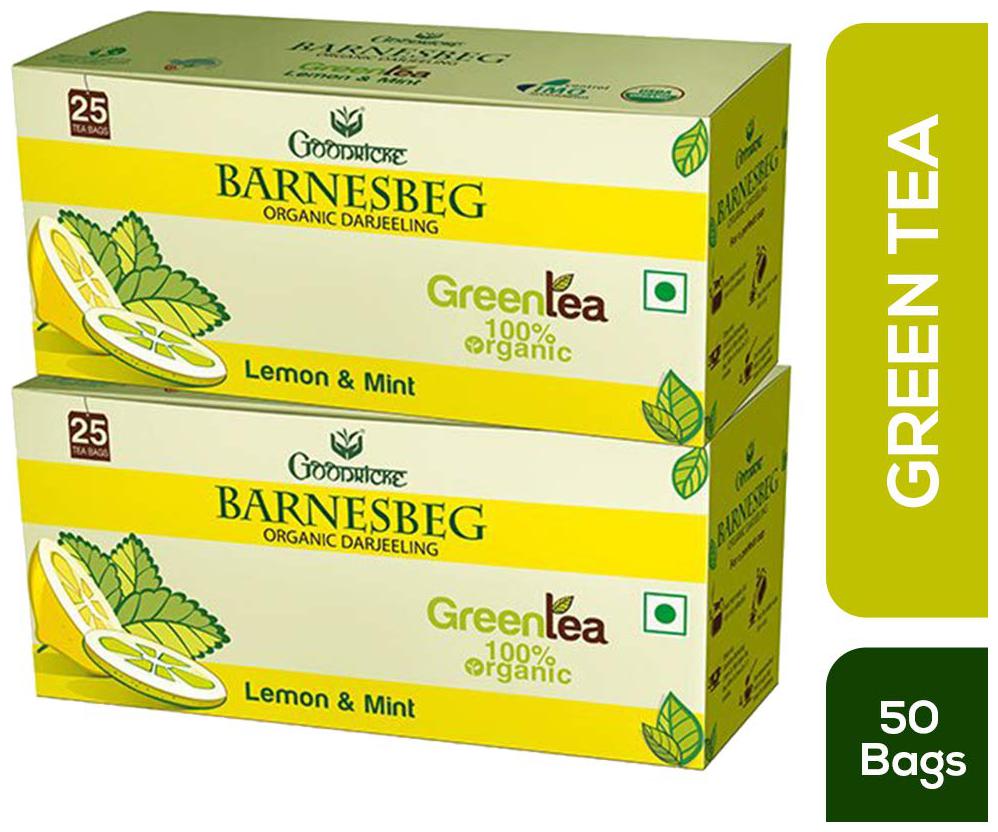 Goodricke Barnesbeg Organic Darjeeling Green Tea-Lemon Mint-25 Tea Bags (Pack of 2)
Goodricke Barnesbeg Organic Darjeeling Green Tea-Lemon Mint-25 Tea Bags (Pack of 2)
