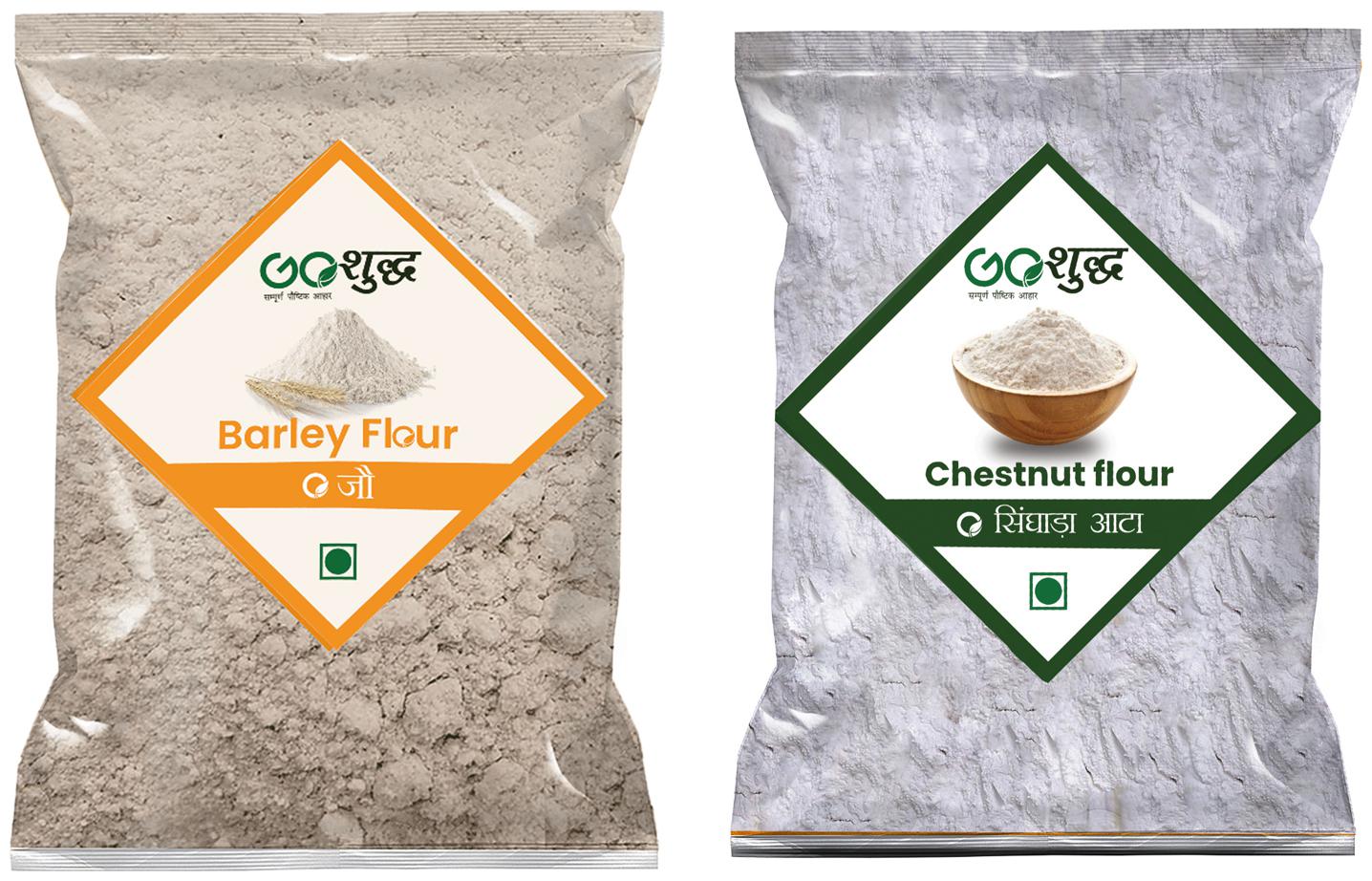 Goshudh Premium Quality Chestnut Flour Singhada 250g Barley Atta Flour 500g (Pack of 2) 
Goshudh Premium Quality Chestnut Flour Singhada 250g Barley Atta Flour 500g (Pack of 2)