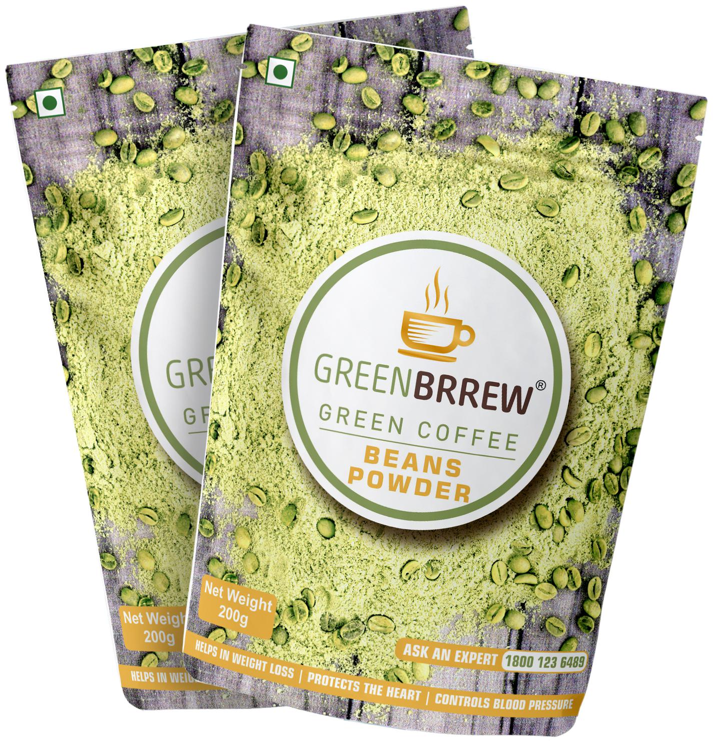 Greenbrrew Organic Unroasted Green Coffee Beans Powder Weight Loss (Pack of 2) - 200g Each
Greenbrrew Organic Unroasted Green Coffee Beans Powder Weight Loss (Pack of 2) - 200g Each