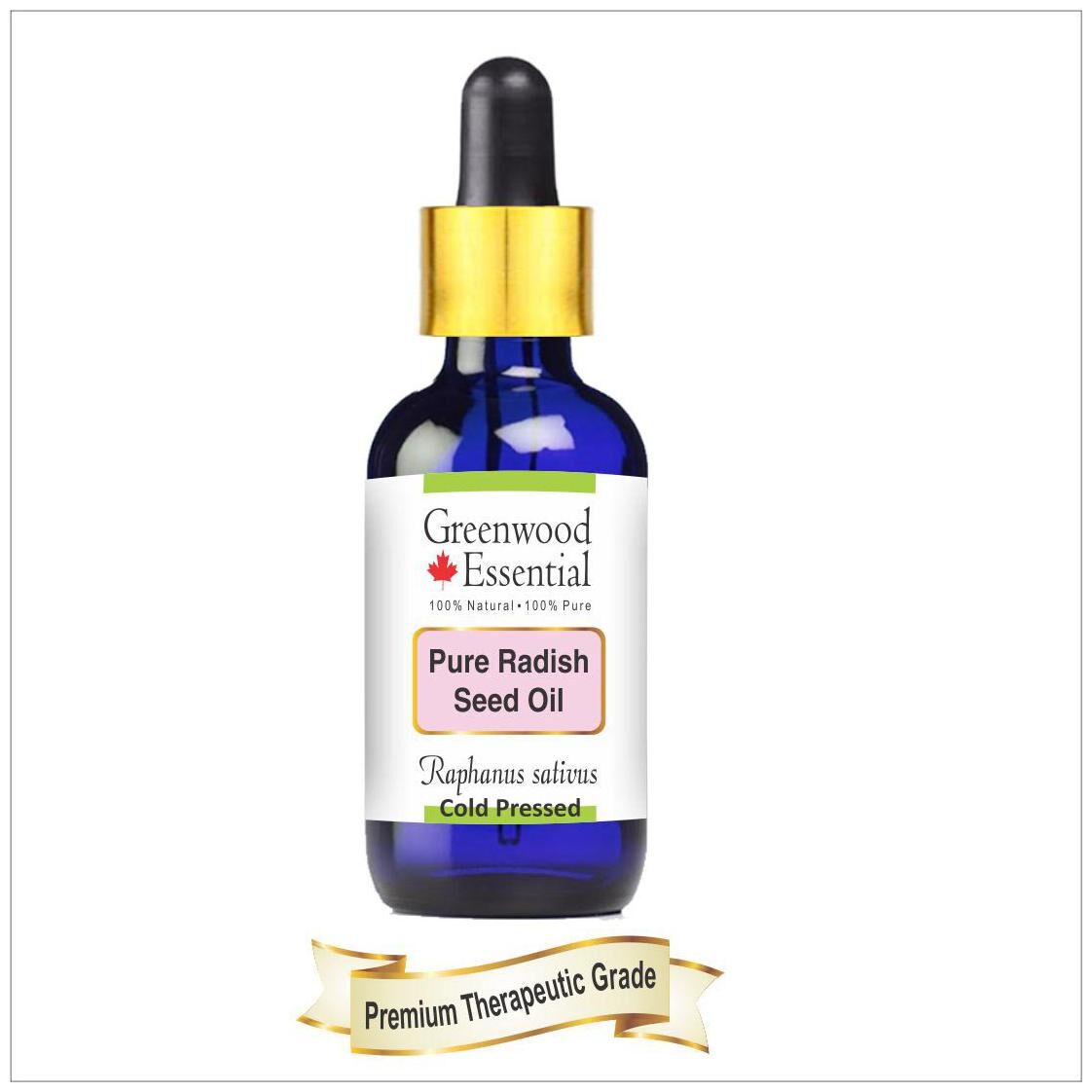 Greenwood Essential Pure Radish Seed Oil (Raphanus sativus) with Glass Dropper 100 Natural Therapeutic Grade Cold Pressed 30ml
Greenwood Essential Pure Radish Seed Oil (Raphanus sativus) with Glass Dropper 100 Natural Therapeutic Grade Cold Pressed 30ml