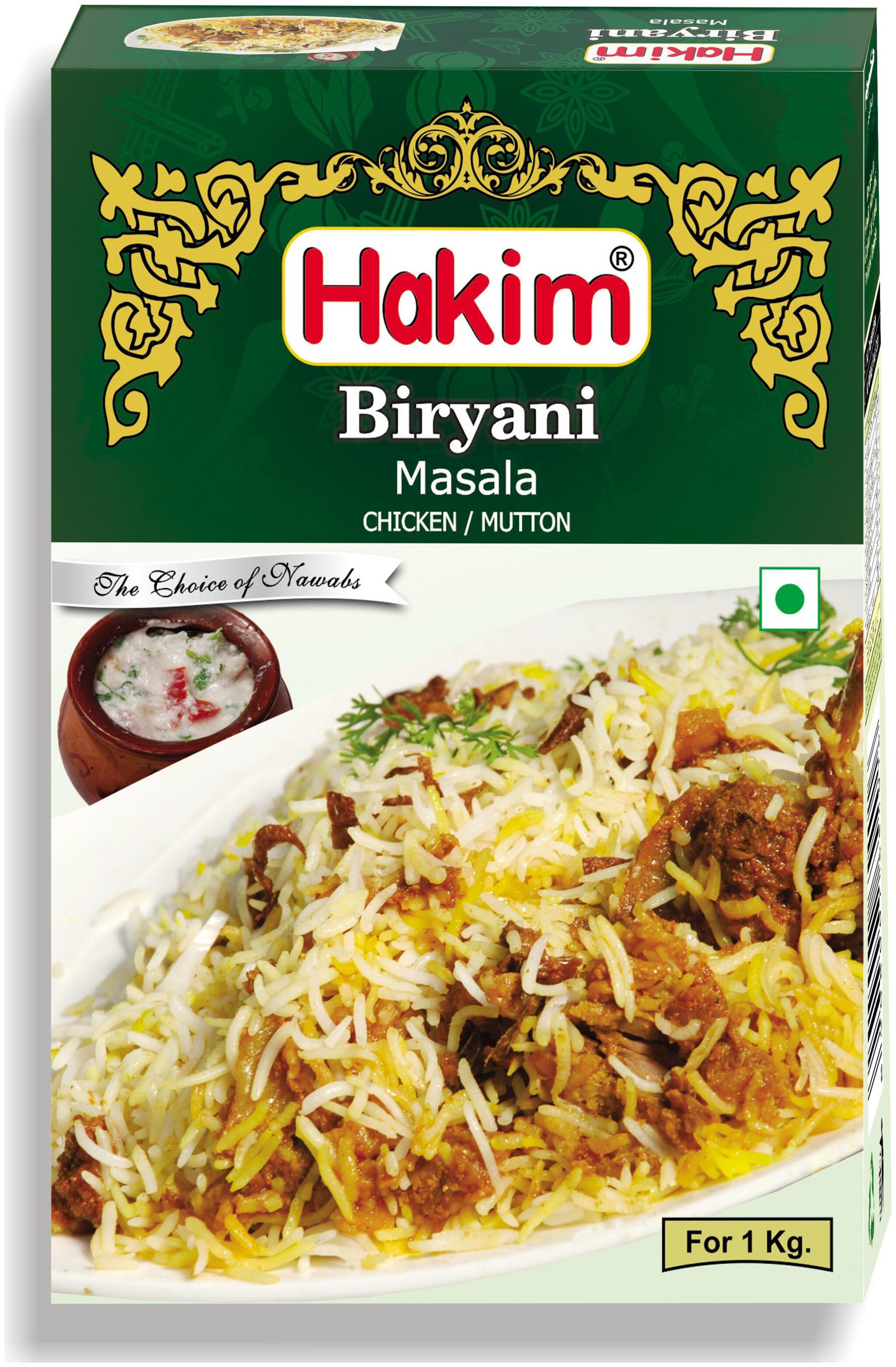 Hakim Authentic Mughlai Biryani Masala--50g each Pack of 6 
Hakim Authentic Mughlai Biryani Masala--50g each Pack of 6