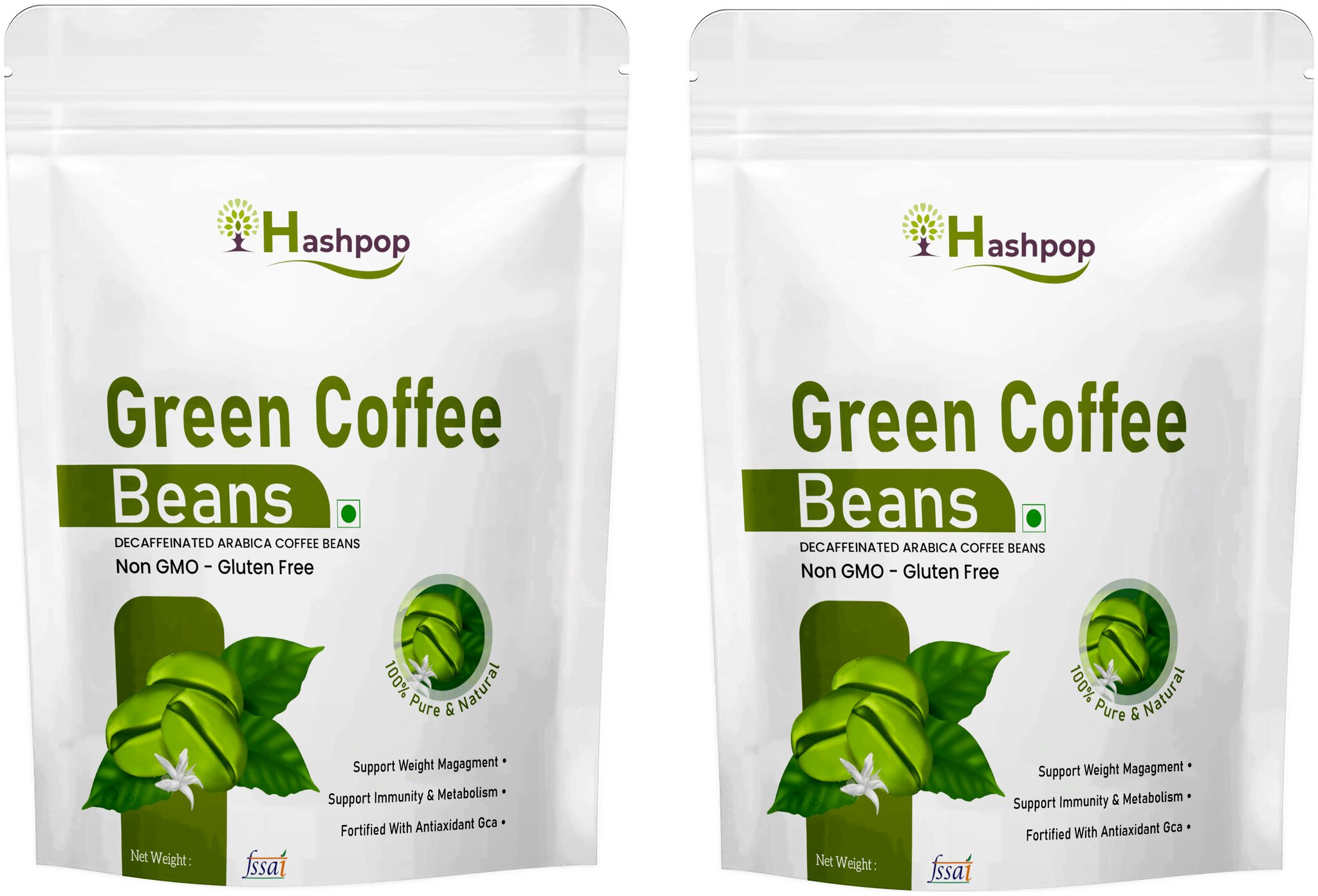 Hashpop Green Coffee Beans for Weight Loss Management Instant Coffee 250 g Pack of 2
Hashpop Green Coffee Beans for Weight Loss Management Instant Coffee 250 g Pack of 2