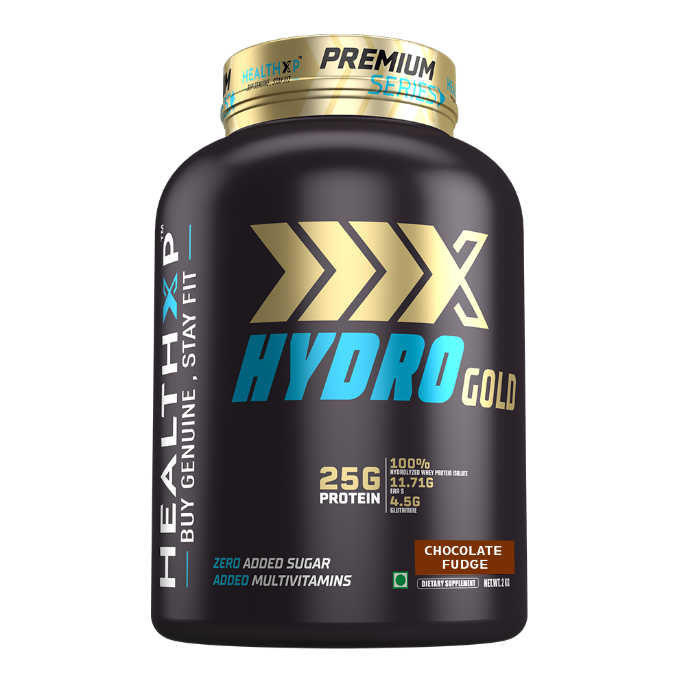 HealthXP 100 Hydrolyzed Whey Protein Isolate Hydro Gold 2Kg 25g Protein 0g Sugar 66 Servings - Chocolate Fudge
HealthXP 100 Hydrolyzed Whey Protein Isolate Hydro Gold 2Kg 25g Protein 0g Sugar 66 Servings - Chocolate Fudge