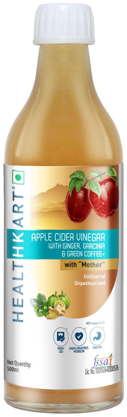 HEALTHKART Apple Cider Vinegar for Weight Management with Ginger Garcinia Green Coffee 500 ml
HEALTHKART Apple Cider Vinegar for Weight Management with Ginger Garcinia Green Coffee 500 ml